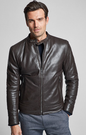 Lederjacke Nero in Dunkelbraun
