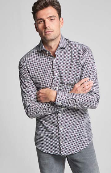 Hemd Panko in Blau/Bordeaux