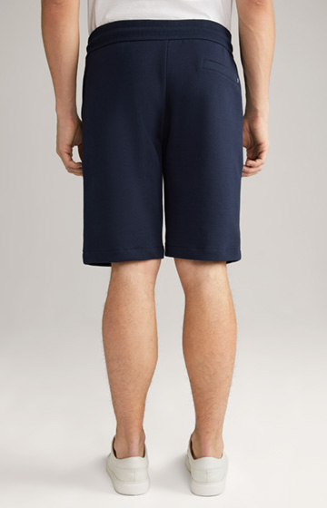 Santo cotton sweat shorts in dark blue