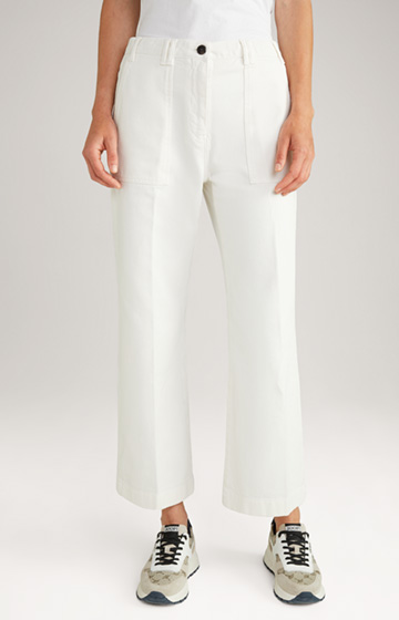 Bawełniane jeansy w kolorze złamanej bieli