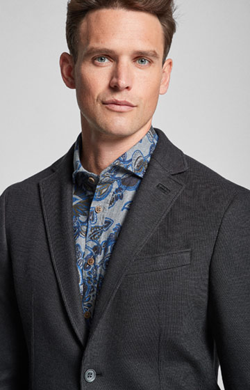 Jersey-Sakko Harper in Grau