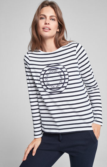 Pullover Tilla in Navy/Weiß gestreift