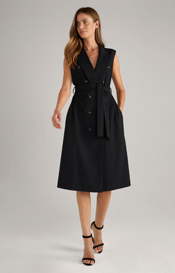 Twill Dress/Waistcoat in Black