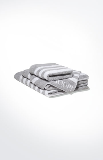 Frottierserie Classic Stripes, Silber-Grau