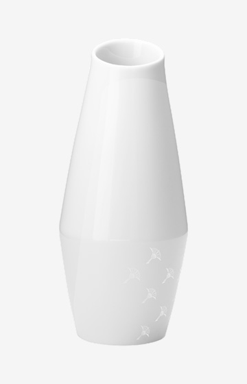 Karaffe/Vase Faded Cornflower in Weiß - 18 cm Höhe