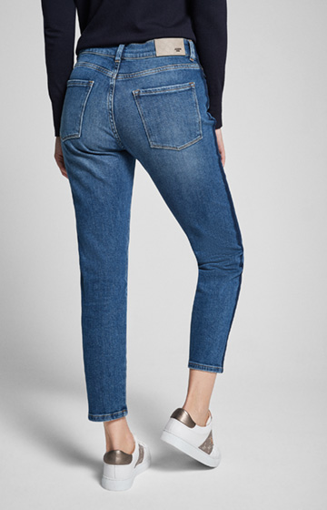 Cropped-Jeans Macy in Washed Blue