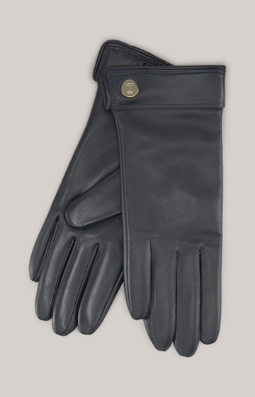 Handschuhe aus Lammnappaleder in Navy