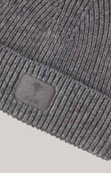 Strick-Mütze in Grau