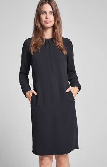 Crêpe-Kleid Dailah in Schwarz