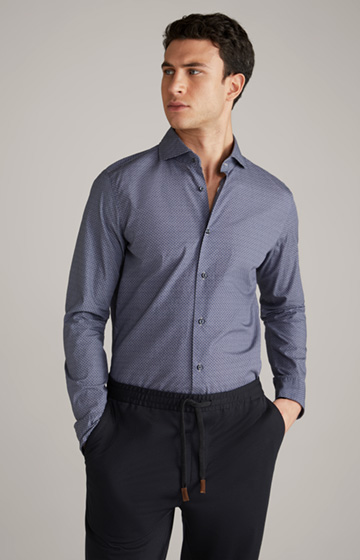 Pai Cotton Shirt in Grey/Blue