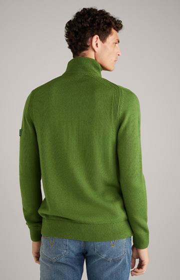 Sweter dzianinowy Troyo w kolorze zielonym