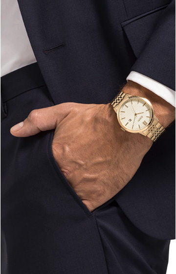Zegarek męski w kolorze złotym