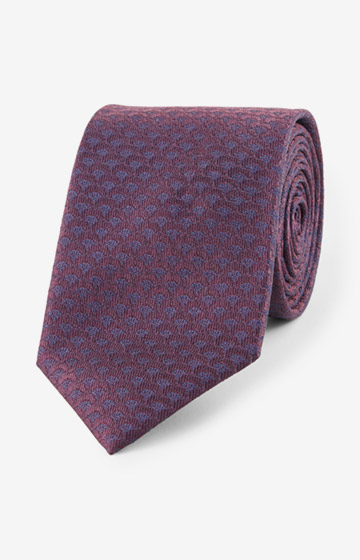 Krawatte in Dunkellila gemustert