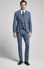 Hose Hank in Dunkelblau kariert