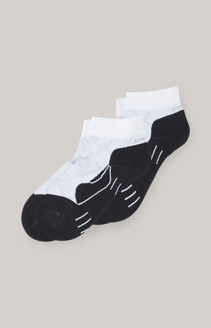 2er-Pack Sneaker-Socken in Navy/Weiß