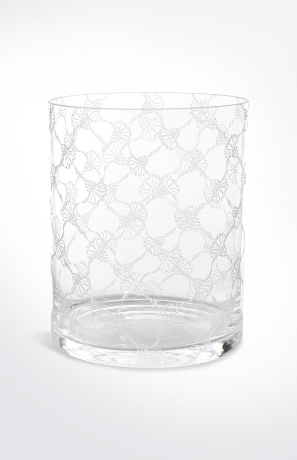 All-over crystal vase (22x18), white