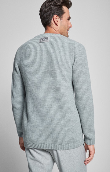 Strickpullover Ned in Hellgrau meliert