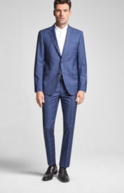 Baukasten-Sakko Finch in Blau kariert