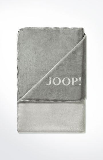 Wohndecke Uni-Doubleface, Silber-Grau