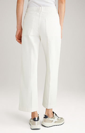 Bawełniane jeansy w kolorze złamanej bieli