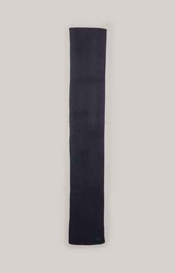 Francis Knitted Scarf in Dark Blue