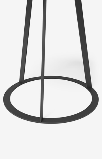 Stolik JOOP! ROUND z blatem z przydymionego dębu, 45 x 47 cm w kolorze antracytowym