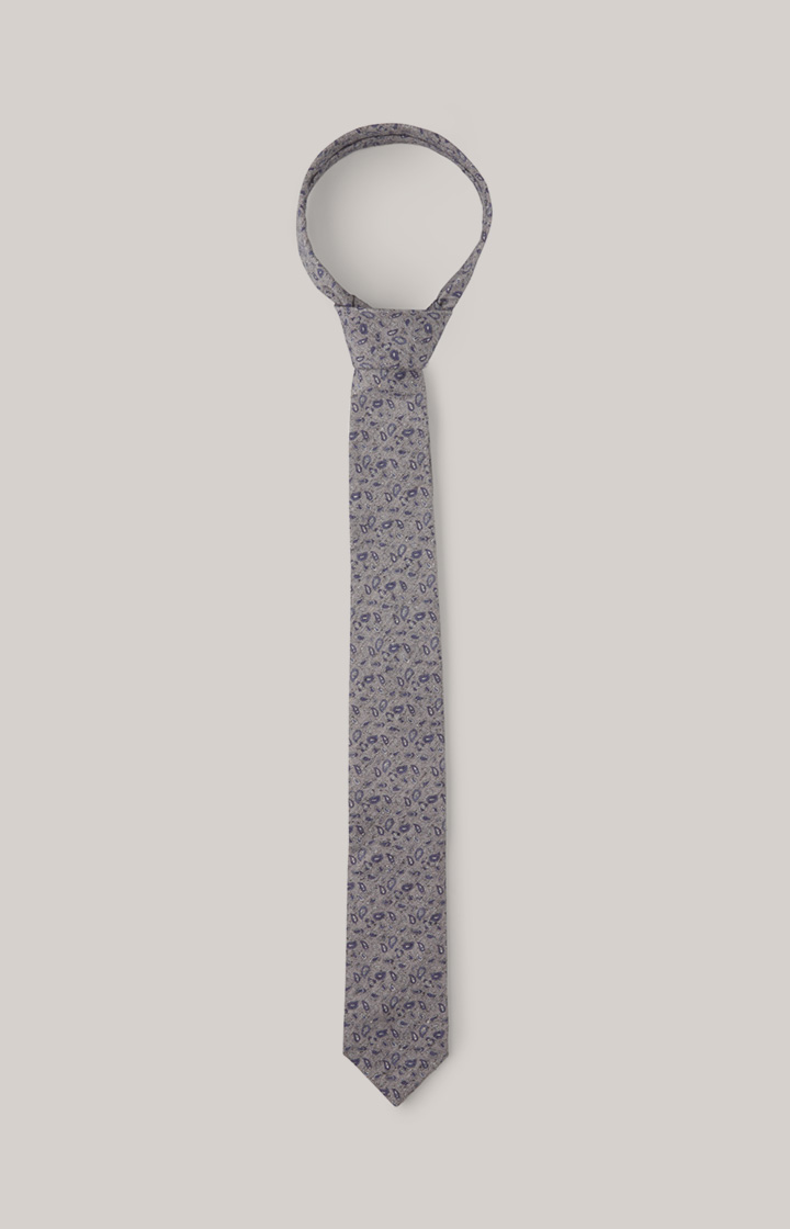 Krawatte in Grau/Blau gemustert