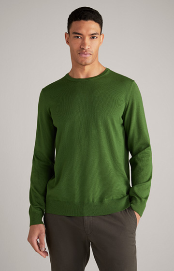 Denny Merino Wool Pullover in Forest Green