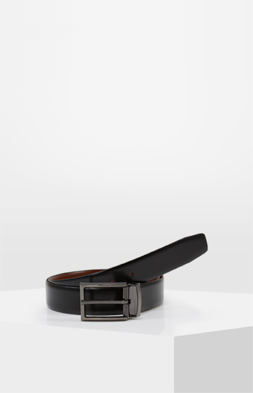 Wende-Ledergürtel in Dunkelbraun/Cognac