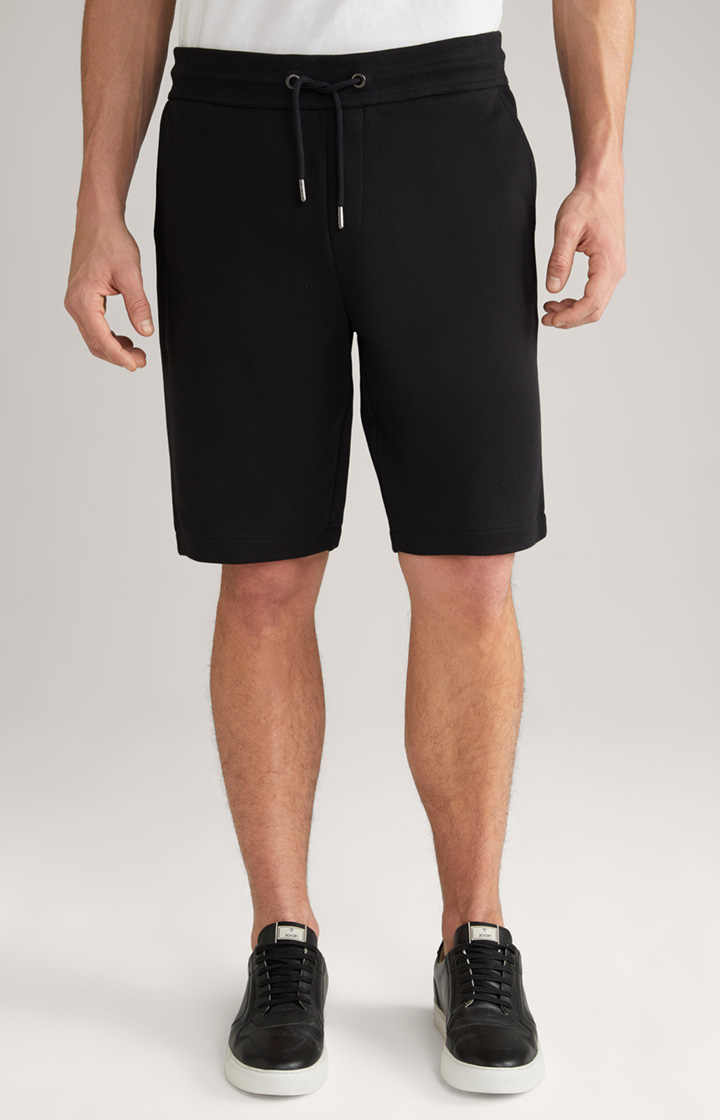 Santo cotton sweat shorts in black