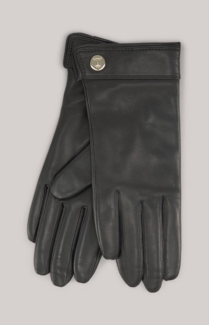 Rękawiczki z jagnięcej skóry w kolorze czarnym