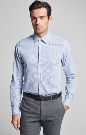 Hemd Pierce in Blau/Weiß gemustert