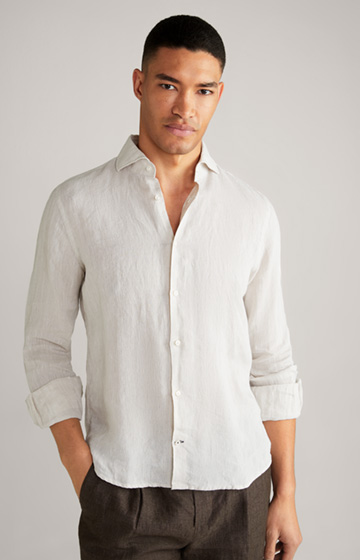 Pai Linen Shirt in Light Beige Melange