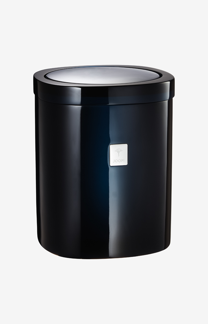 Crystal Line storage bin with swivel lid in dark blue