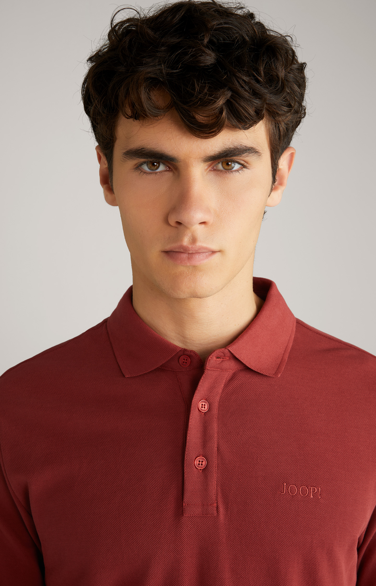 red polo dress shirt