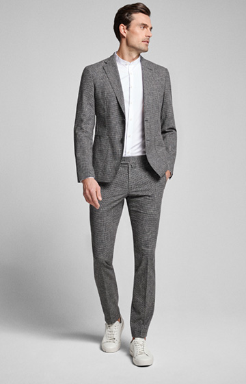 Hose Hank in Grau/Schwarz kariert