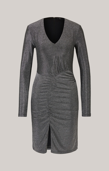 Lurex Dress in Glittery Grey