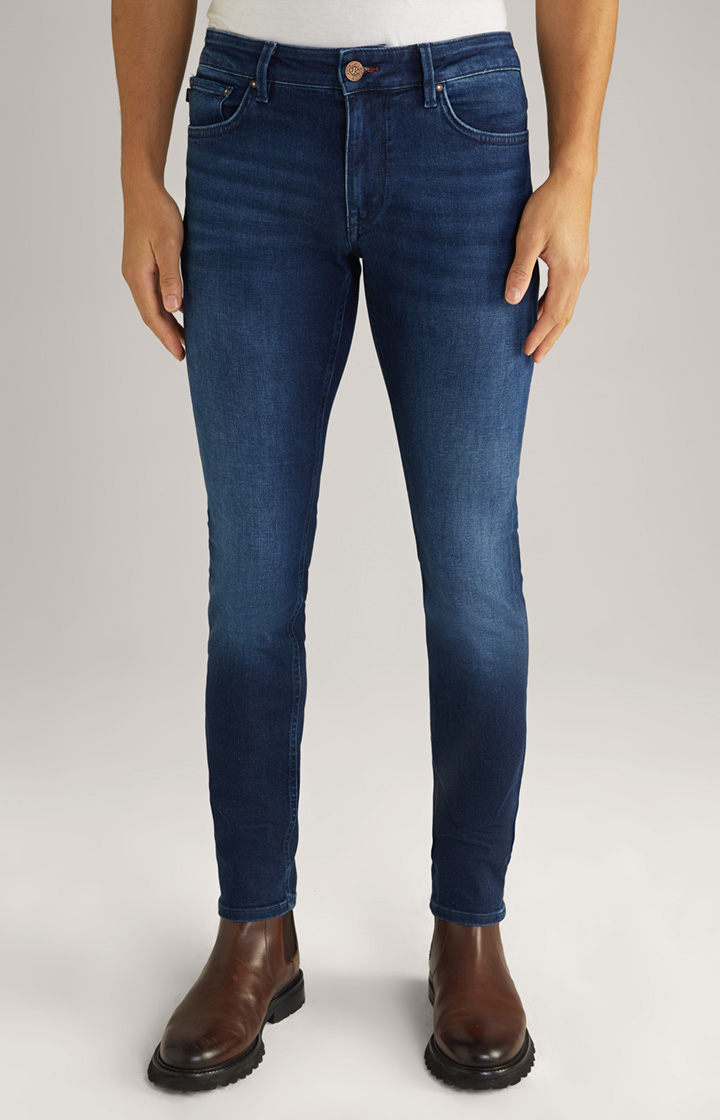Stephen Velvet Touch Jeans in Dark Blue Washed Look