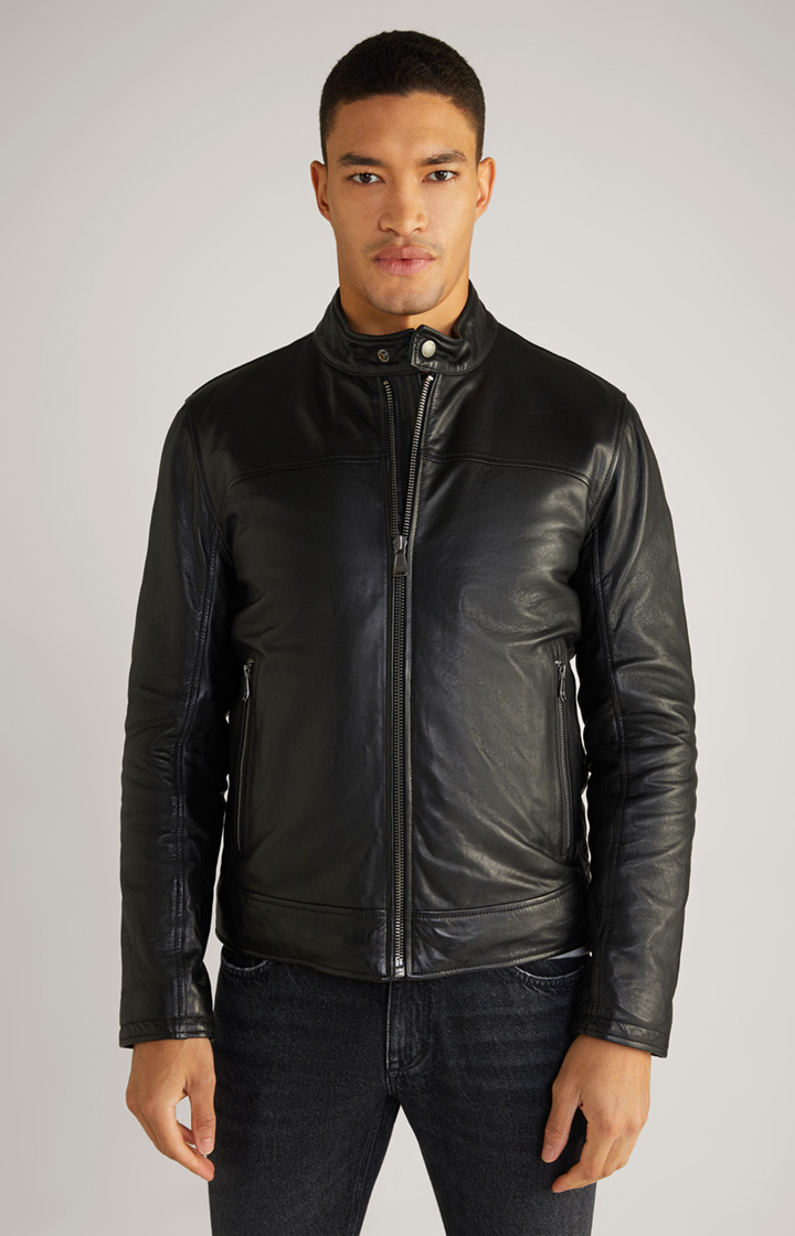 Cleary Leather Jacket in Black