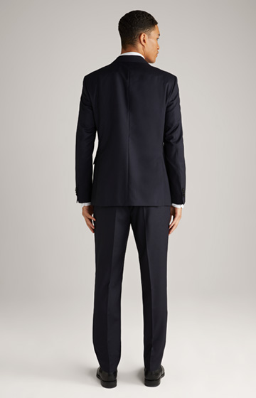 Finch-Brad Virgin Wool Suit in Dark Blue