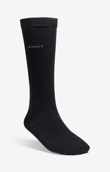 Basic Soft Cotton Knee-high Socks in Black
