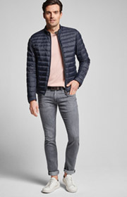 Daunen-Steppjacke Aric in Dunkelblau