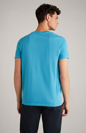 T-Shirt Paris in Aqua Blau