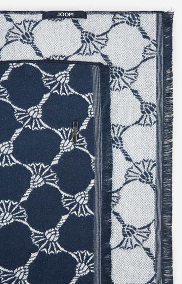 Schal Felix in Dunkelblau/Weiß