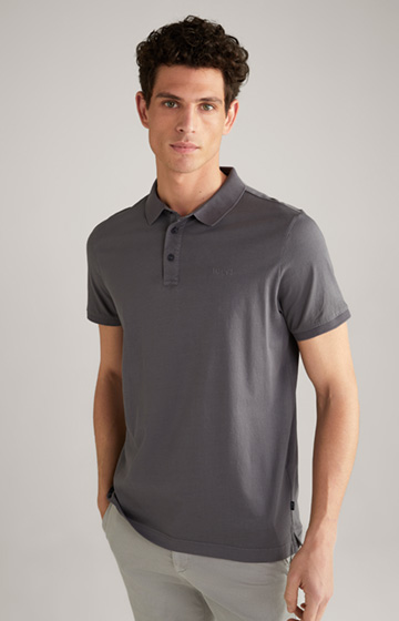Pasha cotton polo shirt in dark grey