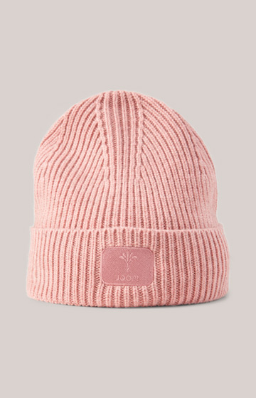 Dzianinowa czapka w kolorze różowym