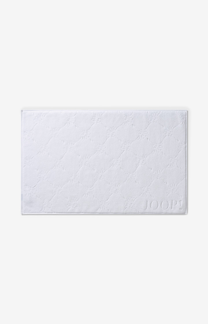 Uni-Cornflower Bath Mat in White