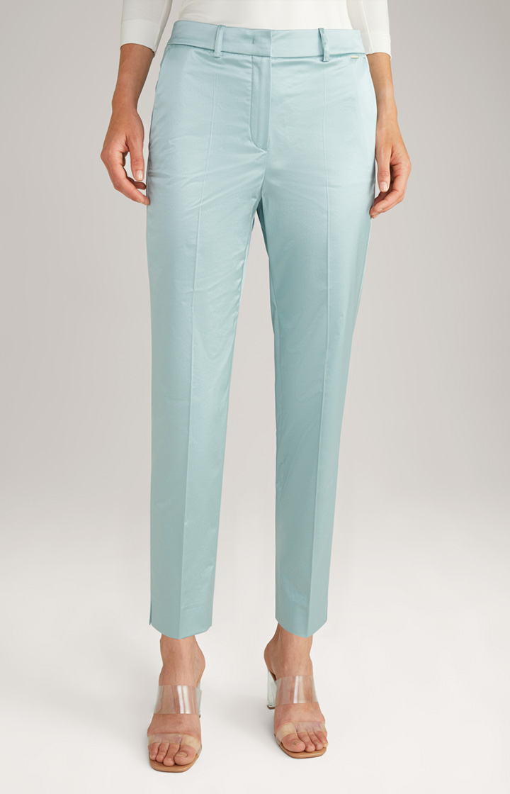 Cotton Blend Trousers in Mint