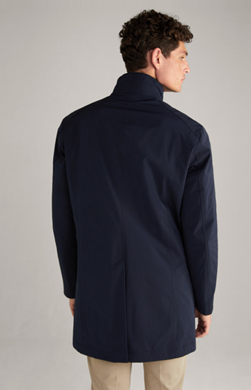 Twill Coat in Dark Blue