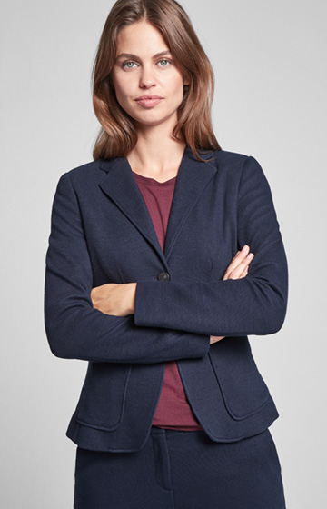 Jersey-Blazer Jain in Navy